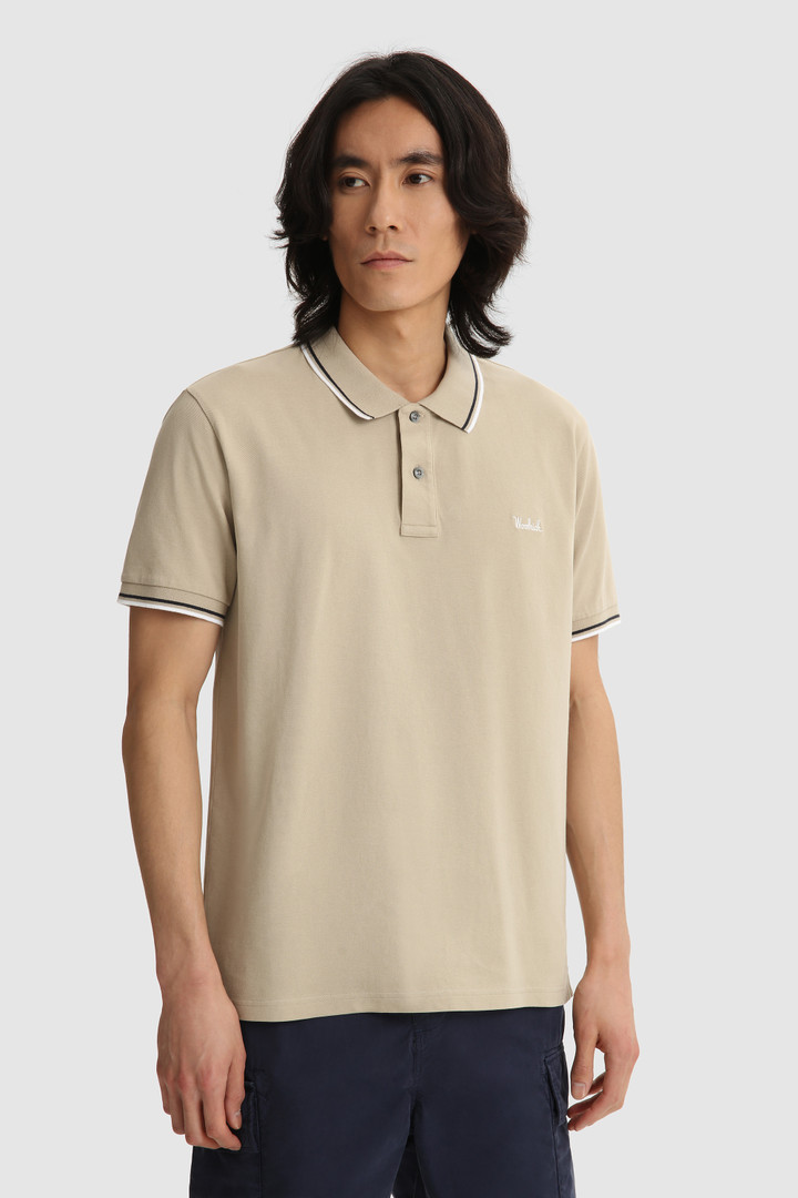 Woolrich-muška-polo-majica-monterey-bež-1